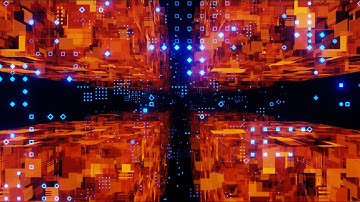 Sci-Fi Grid Animation Loop: Blender 3.0, JS Placement