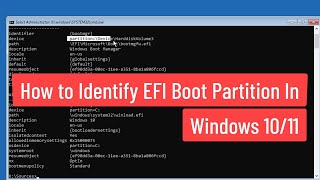 how to identify efi boot partition in windows 10/11 | how to find my efi partition in windows 10 &11
