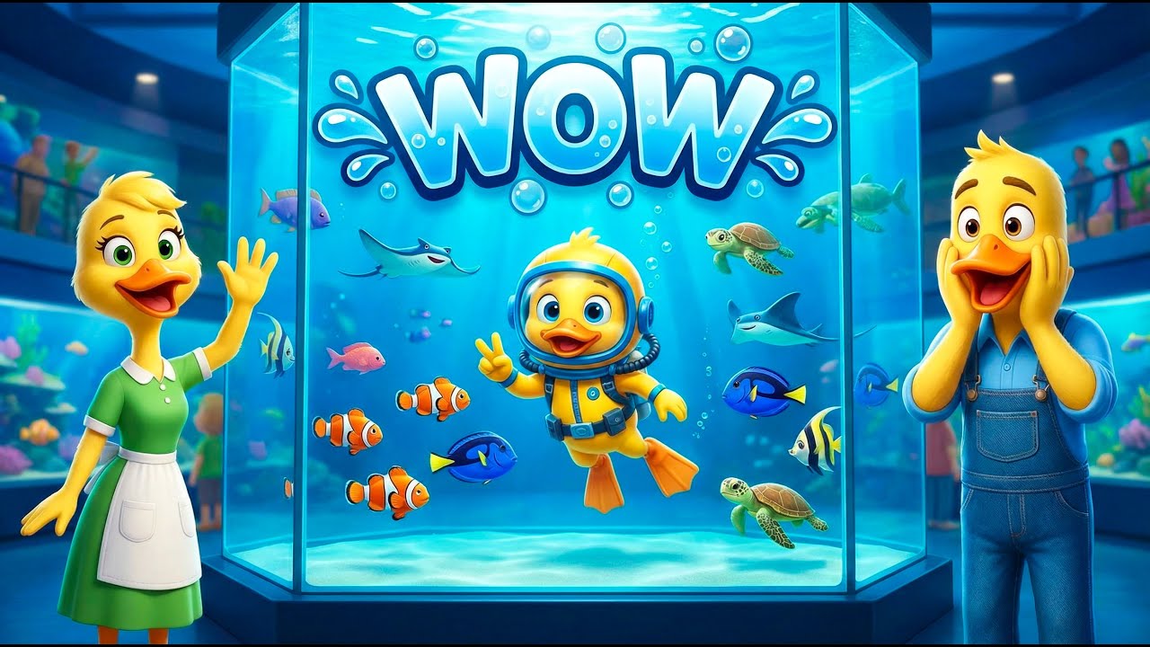 Little Duckling’s Fun Aquarium Trip with a Big Surprise from Parents 🐥🐠🎁