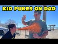 Kid Pukes On Dad At A Park! [Original]