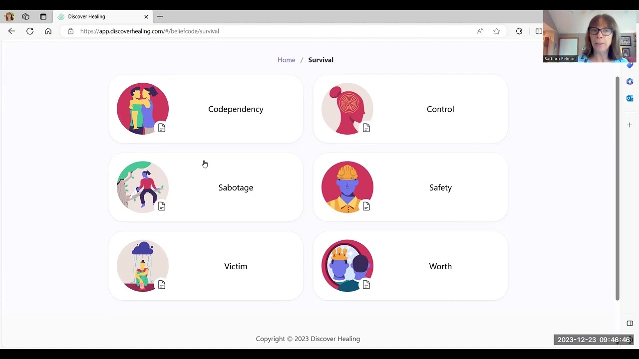 Self-Demonstration of the Belief Code for overeating.  Basic Belief System.