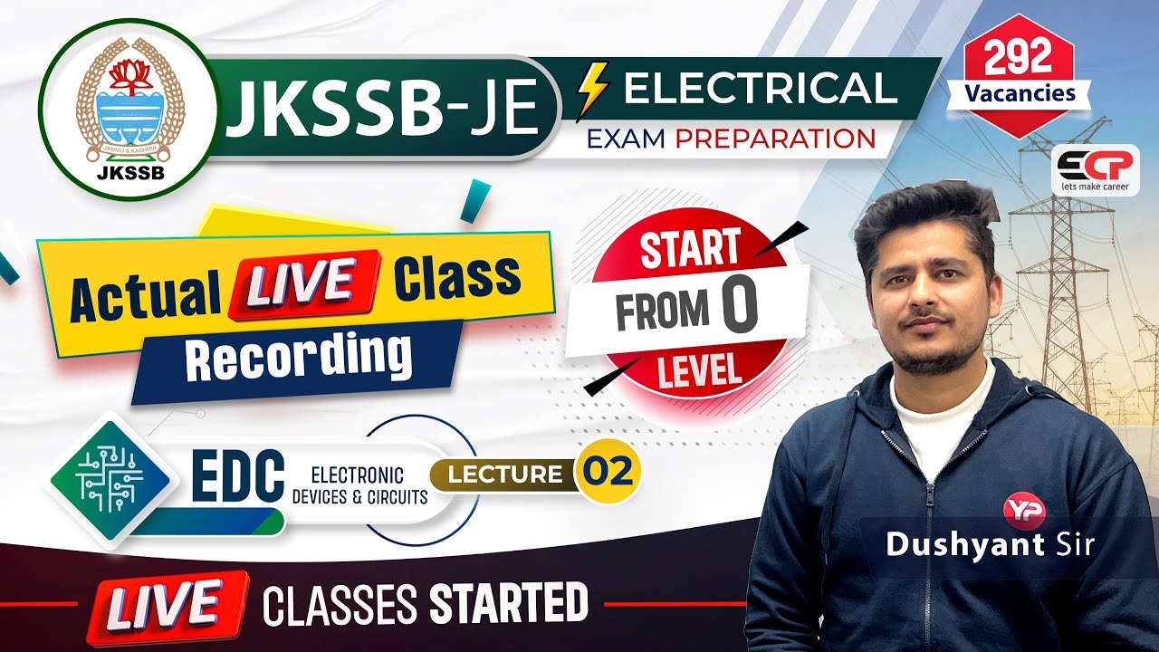 Actual live class recording of JKSSB JE Electrical Written Exam Preparation | EDC L-2
