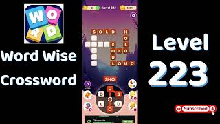 Word Wise Crossword Level 223 Answers 🧠🧩 | Relaxing Crossword
