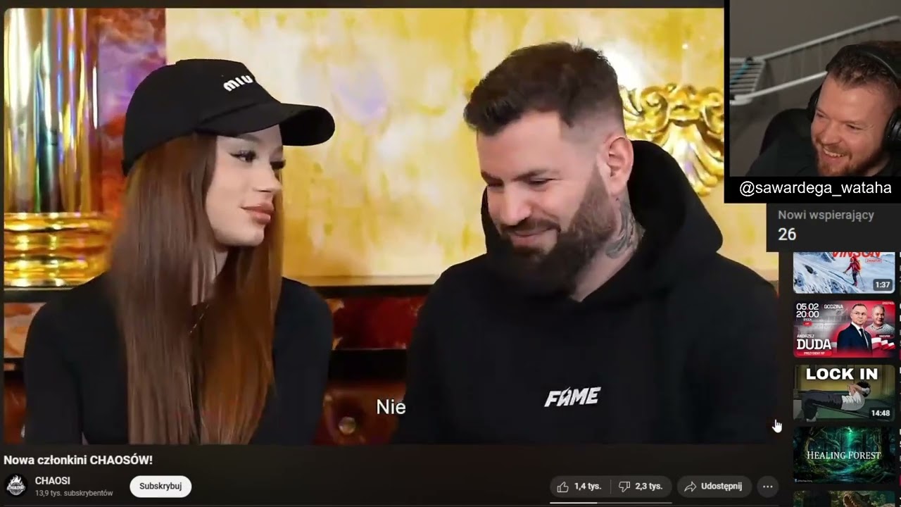 WARDĘGA OGLĄDA NOWY FILM CHAOSÓW (GOLA.JELLYFRUIT,SOFI)