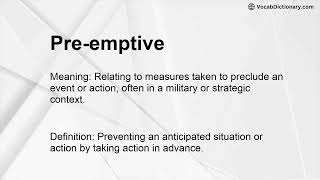 Pre-emptive Meaning