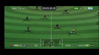 Speedrun de pes 2008,(PS2), categoria copa América, tempo: 20 M, 43 S, seleção (Brasil).