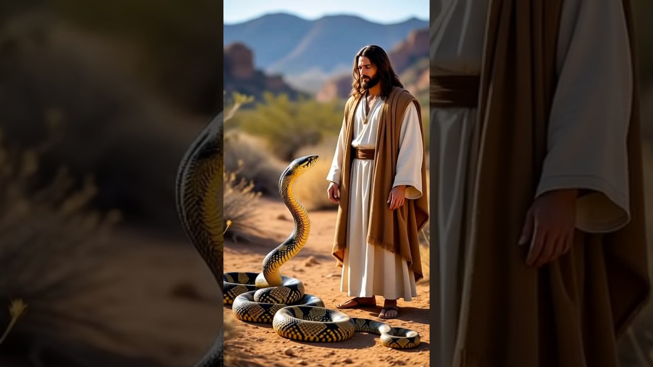Oh no, Jesus will be bitten by a snake 
