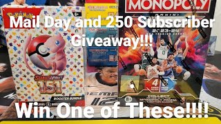 250 Subscriber Giveaway & Mailday #pokemon #nba #MLB #youtube #mail #fyp #giveaway #subscribe