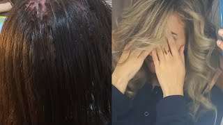 بلياج بالقبعة روعة لون اشقر باج balayage