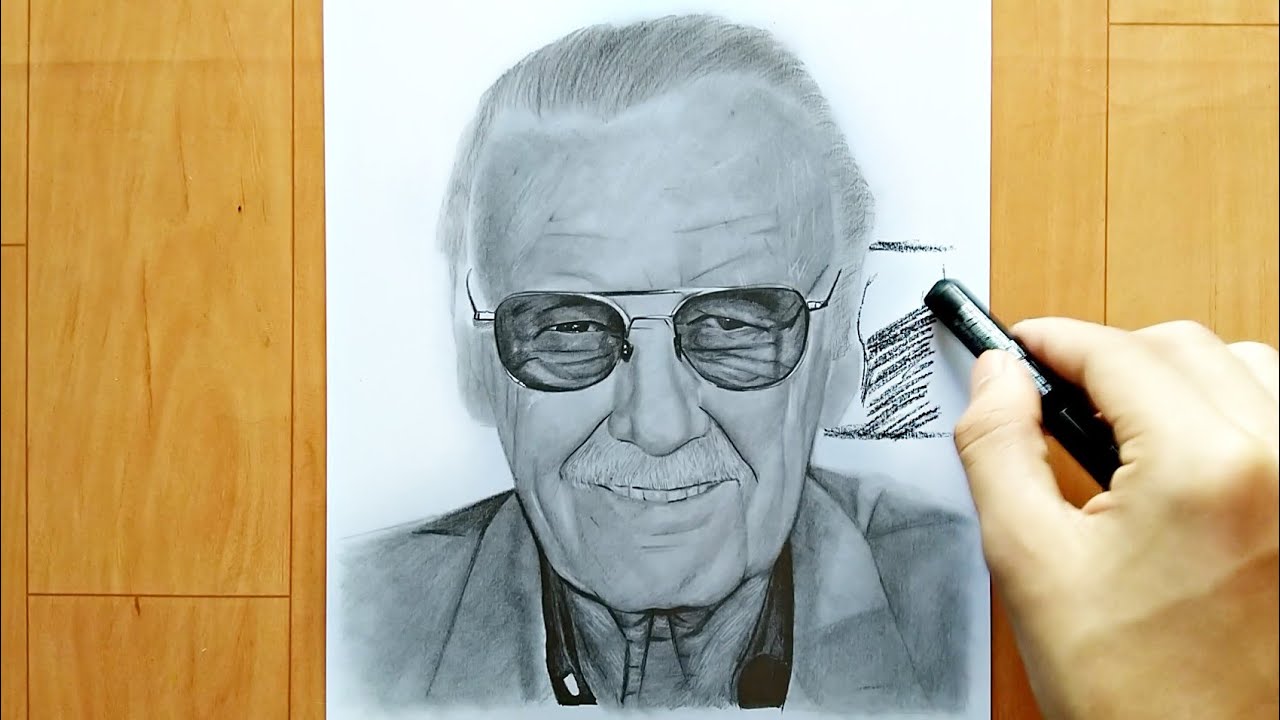 Drawing Stan lee - YouTube