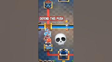 Can You Defend This Push with Least Elixir count! 🗿 #clashroyale