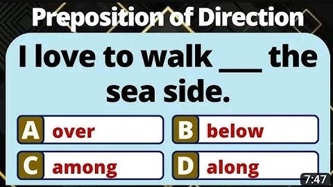Preposition Quiz / Preposition of Direction/ can you score this quiz 100% #english / @css-pms