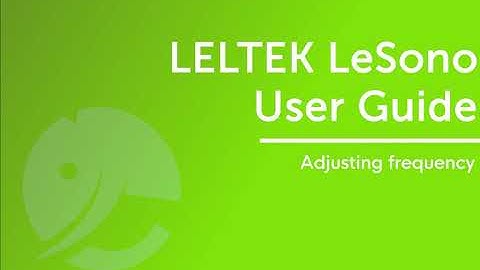 3-3. Adjusting frequency【LELTEK LeSONO User Guide】