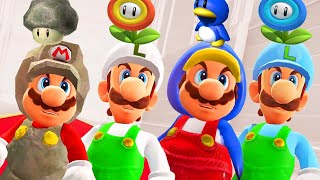 What if Mario & Luigi use Power Ups in Super Mario Odyssey? (Final Boss + Ending)
