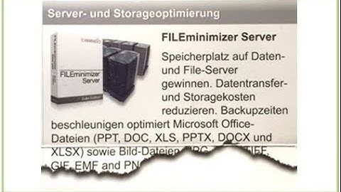 Speicherplatz auf dem Server einsparen