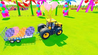 TRANSPORTING COLORED TRACTOR TO GARAGE CAR - FARMING SIMULATOR 22 by PONIJAN FARM 317 views 8 days ago 7 minutes, 10 seconds