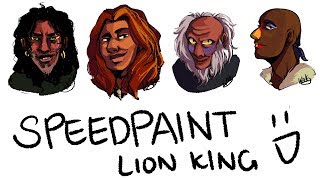 Designing some lion king characters as humans! [Speeddraw]