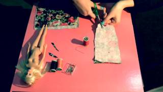 Barbie elbise yapımı/dikimi ( How to make a Barbie dress)