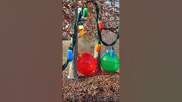 DIY giant holiday string lights!