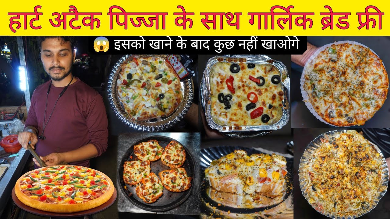😱 Street Side Most  EXPENSIVE Pizza 😮 || Overloaded Garlic Bread || Delhi Street Food