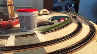 Layout Progress Update 55 (Starting sidewalks) /phone call from a train