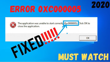 0xc0000005 Fix | How to fix Error The application was unable to start correctly Windows 10 / 8 / 7 )