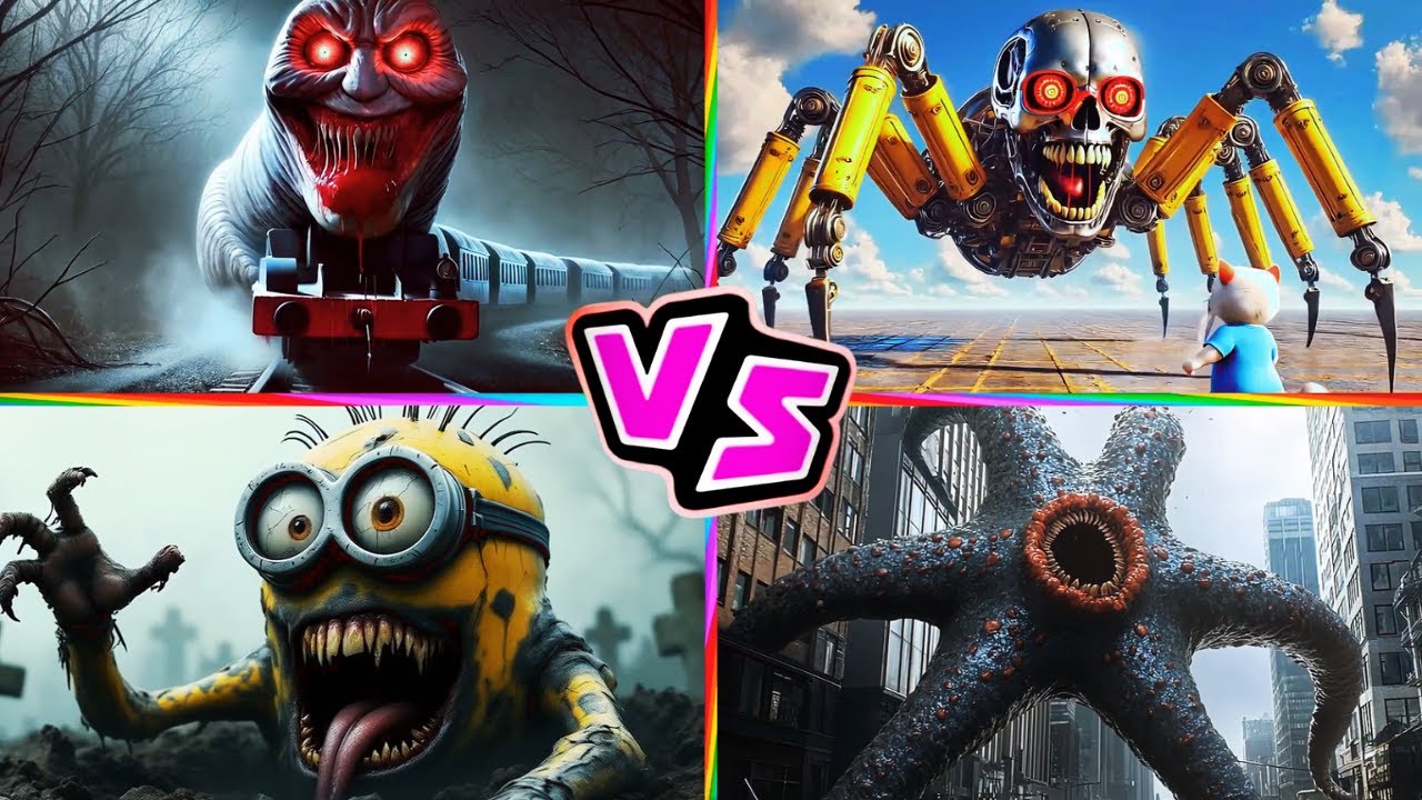 THOMAS TRAIN 🆚 Skeleton Excavator 🆚 Minion Zombie 🆚 HUNGRY STAR 🎶 Tiles Hop EDM Rush