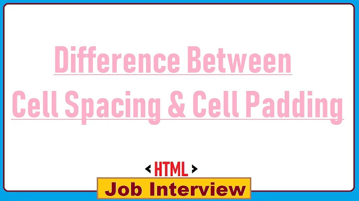 7. Difference Between Cell Spacing and Cell Padding in HTML ?