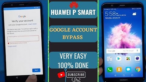 Huawei P smart FRP Google account bypass without pc 100% working method