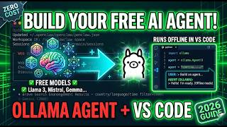 How to Build Free AI Agent using Ollama in VS Code | Run any model offline