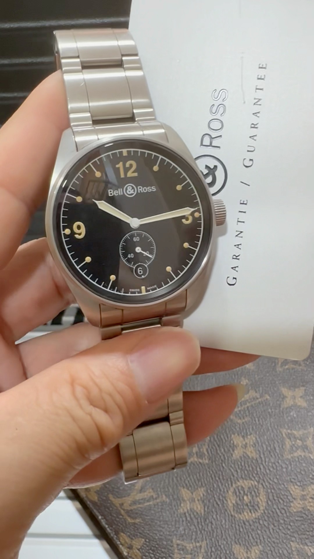Bell & Ross Vintage 123 Geneva Black Dial /w nice bracelet #short