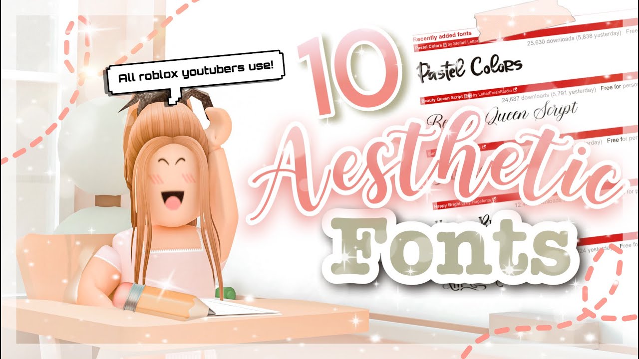 10 Aesthetic Fonts Roblox Youtubers Use Youtube - roblox font dafont free