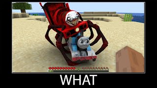 Minecraft wait what meme part 211 realistic minecraft Thomas vs Choo-Choo Charles the train