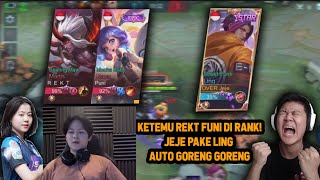 REAKSI REKT FUNI KETEMU LING JEJE DI RANKED ! REKT PAKE MARTIS NMA - Mobile Legends