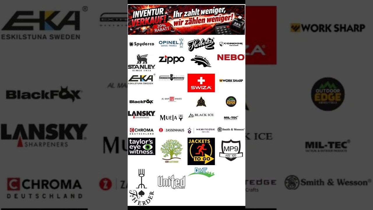20% SONDERRABATT ZUR INVENTUR! #spyderco #opinel #zippo #eka #stanley und viele weitere Marken!