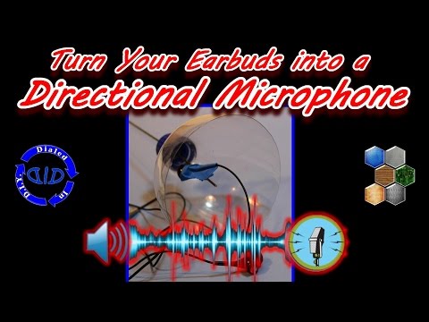 Use Earbuds To Make A Directional Microphone - Mini Spy Mic
