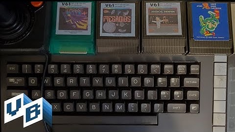 Atari 8bit Cart Game play: Tempest Elite +, Megaoids, Venture 48K, Animal Keeper. #Atari400mini