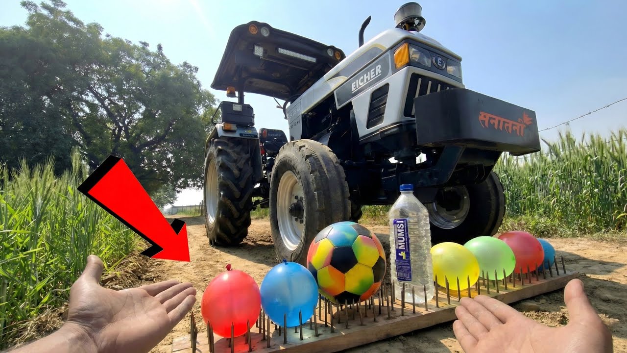 Tractor vs Everything! 🚜💥 Paint Can, Balloon & Bottle Crush Test | Satisfying ASMR 4K