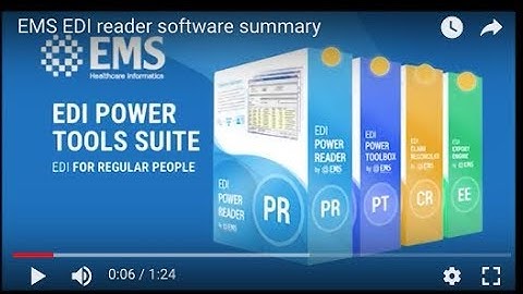 EMS EDI reader software summary