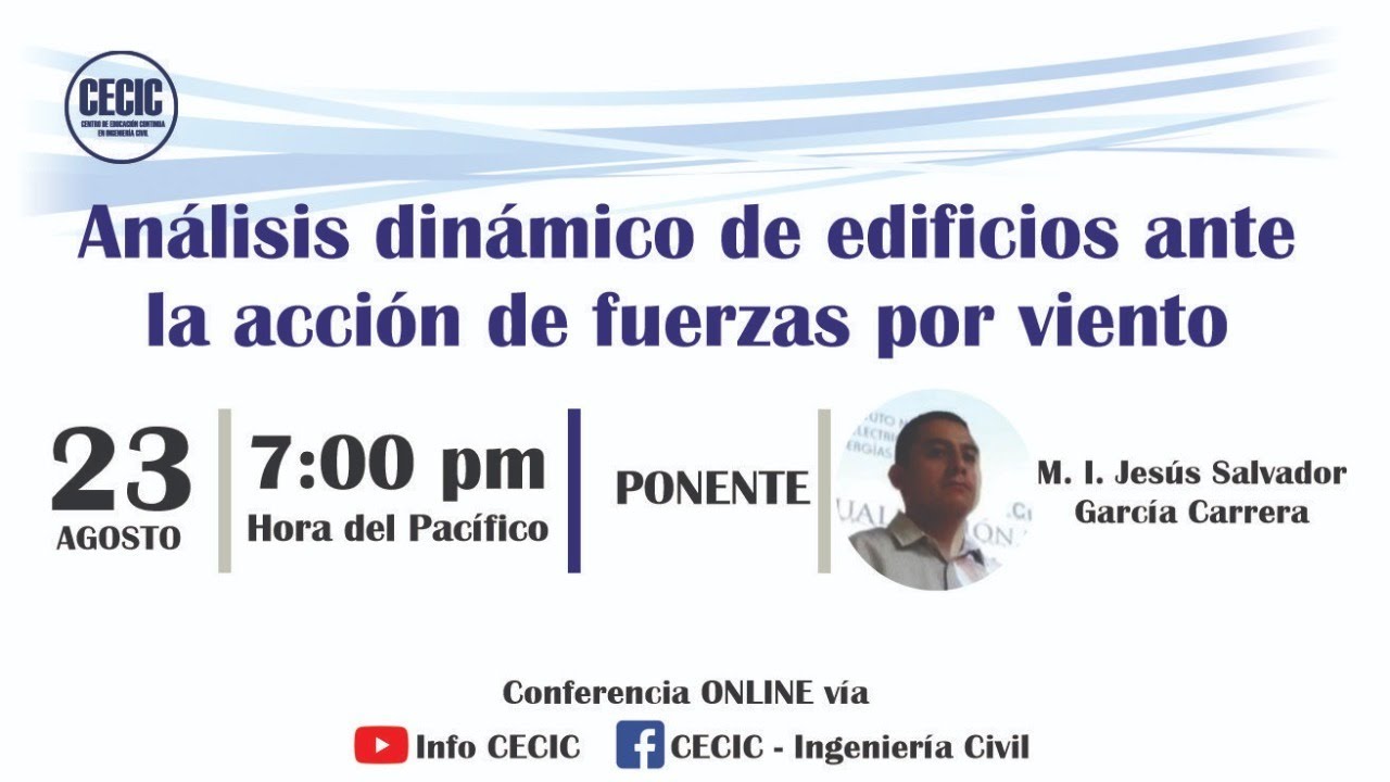 Análisis dinámico de edificios ante la acción de fuerzas por viento