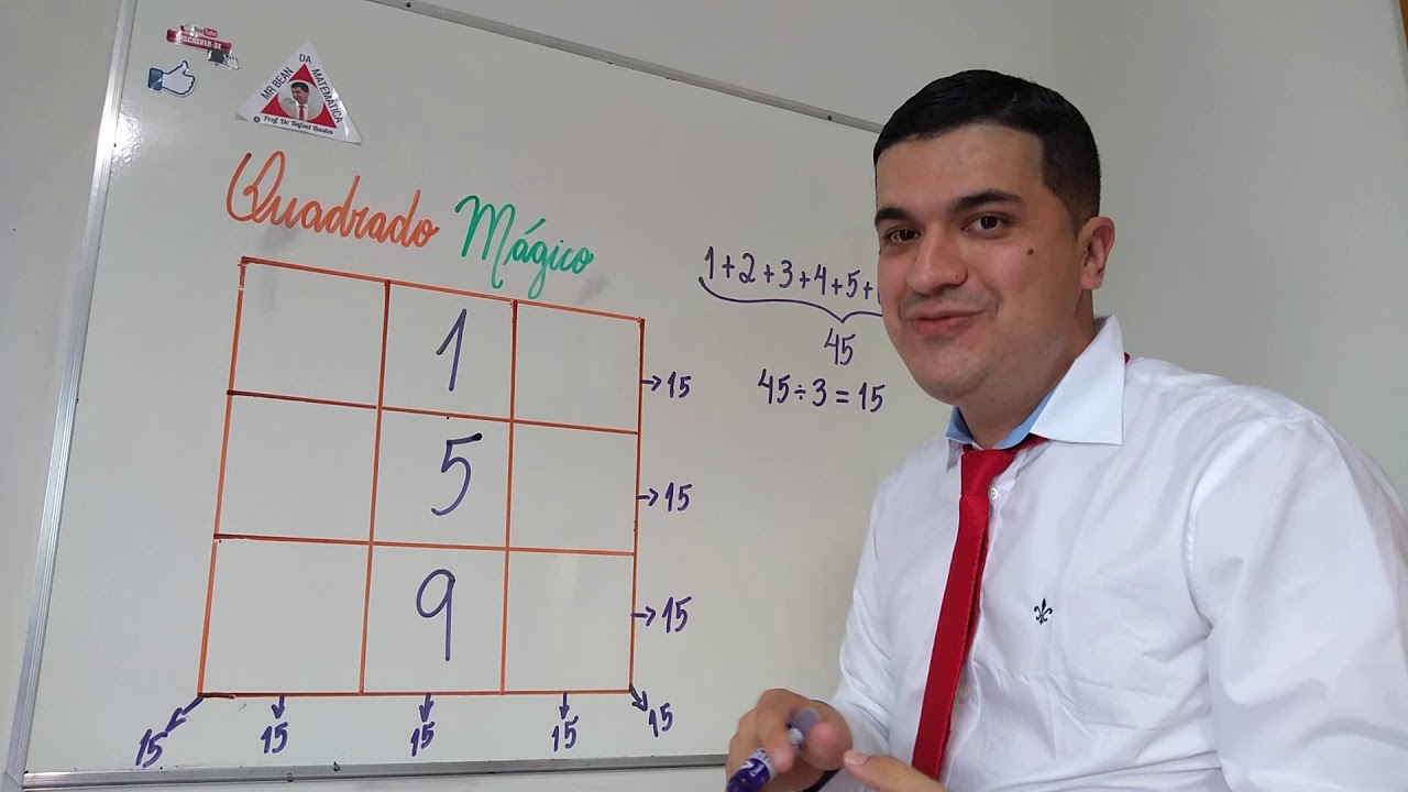QUADRADO MÁGICO: Aprenda com Mr Bean da Matemática a preencher sem informação numérica