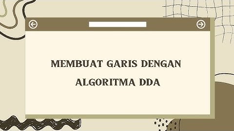 Membuat Garis dengan Algoritma DDA menggunakan openGL