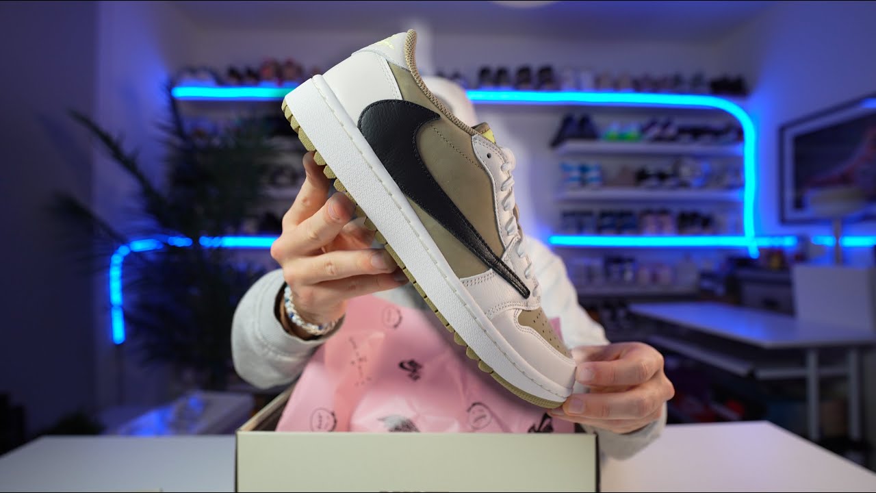 UNBOXING THE NIKE X TRAVIS SCOTT GOLF AIR JORDAN 1 LOW SNEAKER