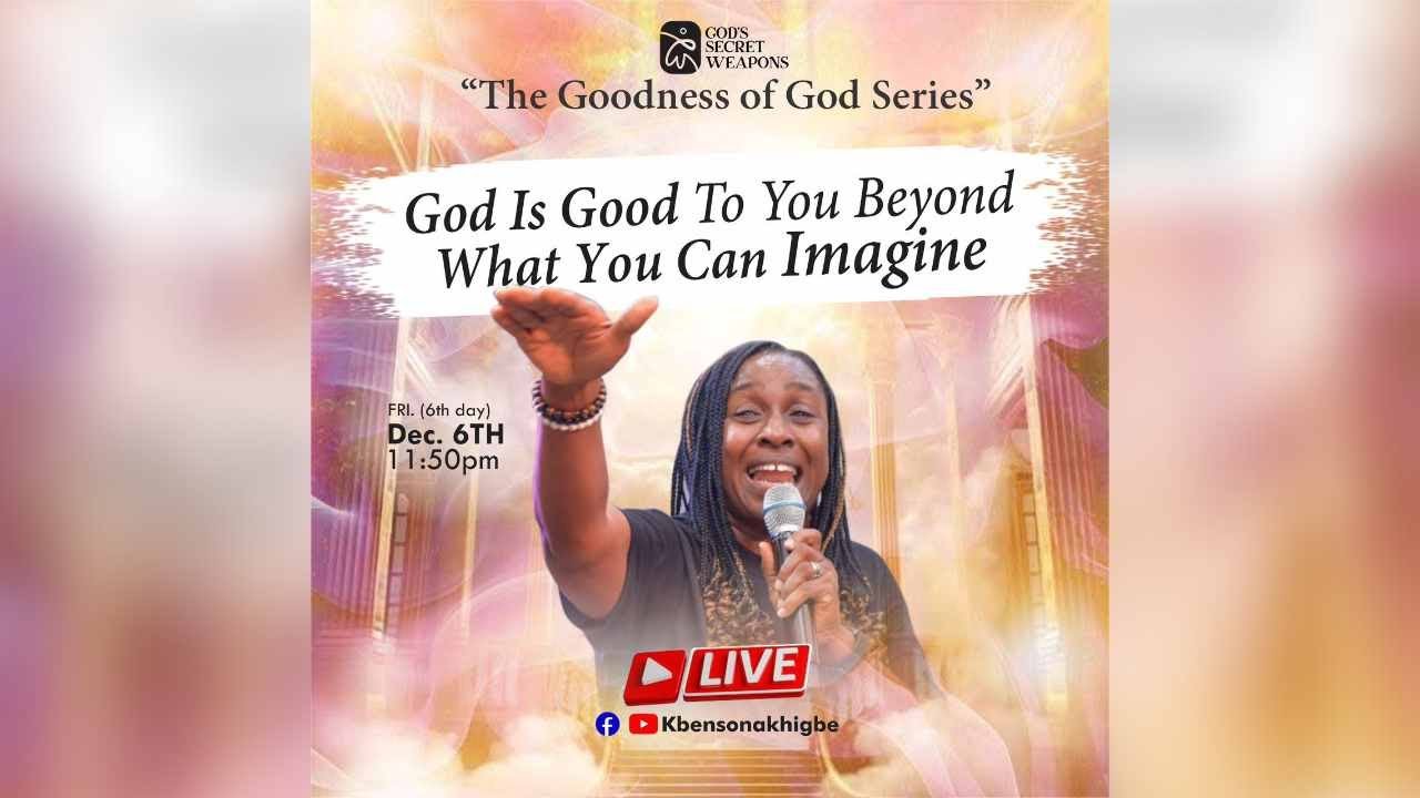 GOD IS GOOD TO YOU BEYOND WHAT YOU CAN IMAGINE 06/12/2024 - YouTube