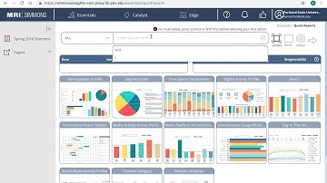 Creating Quick Reports in Simmons Insights