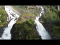 Dronata sulla famosa cascata di Latefossen durante il ns viaggio nel grande Nord 2023