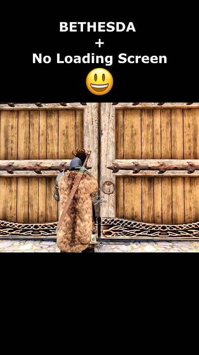 BETHESDA   No Loading Screen 😀  #skyrim #skyrimanniversary #elderscrolls #shorts