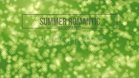 Summer Romantic Green Backgrounds | Motion Graphics - Envato elements