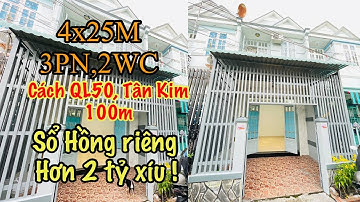 Nhà CÂN GIUỘC giá rẻ, qua cầ ÔNG THÌN QL50 xíu, DT 4x25M, Xe ô tô đến nhà, cách QL50 100M, giá hơn 2