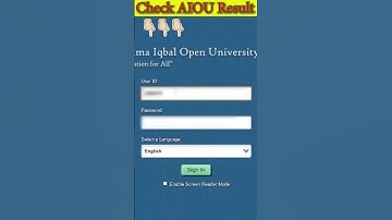 AIOU result check in 2023 #shorts #educaiton #aiou #toturial #result